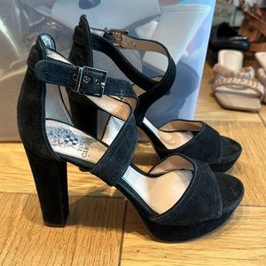 Vince Camuto Black suede high heels